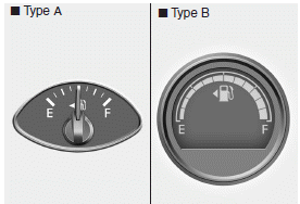 Hyundai Santa Fe: Gauges. This gauge indicates the approximate amount of fuel remaining in the fuel tank.