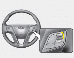 Hyundai Santa Fe: To increase cruise control set speed. Follow either of these procedures: