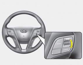 Hyundai Santa Fe: To decrease the cruising speed. Follow either of these procedures: