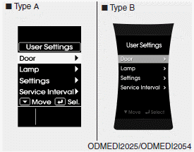 Hyundai Santa Fe: User Settings Mode. On this mode, you can change setting of the doors, lamps, and so on.