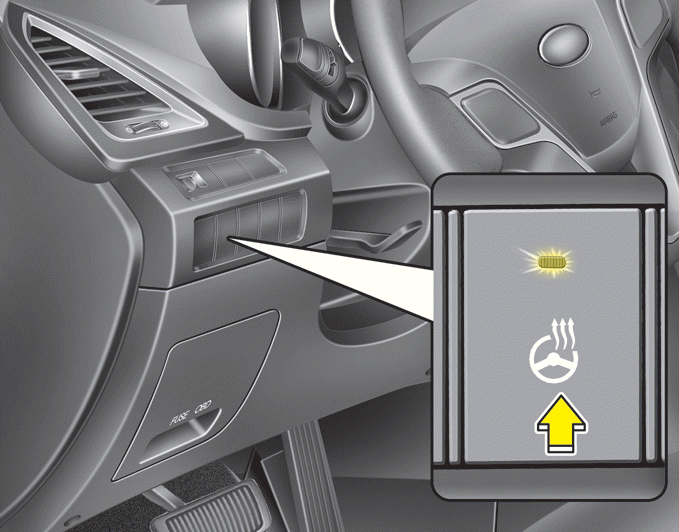 Hyundai Santa Fe >> Heated steering wheel Steering wheel Features