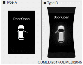 Hyundai Santa Fe: Warning Messages.  It means that any door is open.