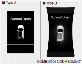 Hyundai Santa Fe: Warning Messages.  The warning message illuminates if you turn off the engine and then open the