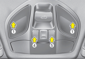 Hyundai Santa Fe: Map lamp. Type B