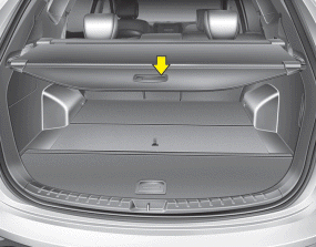 Hyundai Santa Fe: Cargo security screen. Use the cargo security screen to hide items stored in the cargo area.