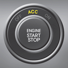Hyundai Santa Fe: Engine start/stop button position. Orange