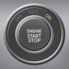 Hyundai Santa Fe: Engine start/stop button position. Blue