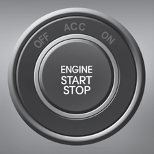 Hyundai Santa Fe: Engine start/stop button position. Not illuminated