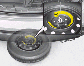 Hyundai Santa Fe: Removing and storing the spare tire. To store the spare tire: