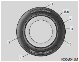 Hyundai Santa Fe: Tire sidewall labeling. This information identifies and describes the fundamental characteristics of