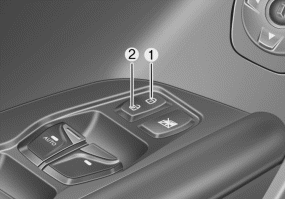 Hyundai Santa Fe: Operating door locks from inside the vehicle. drivers door
