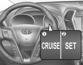 Hyundai Santa Fe: Cruise control system. 1.Cruise indicator